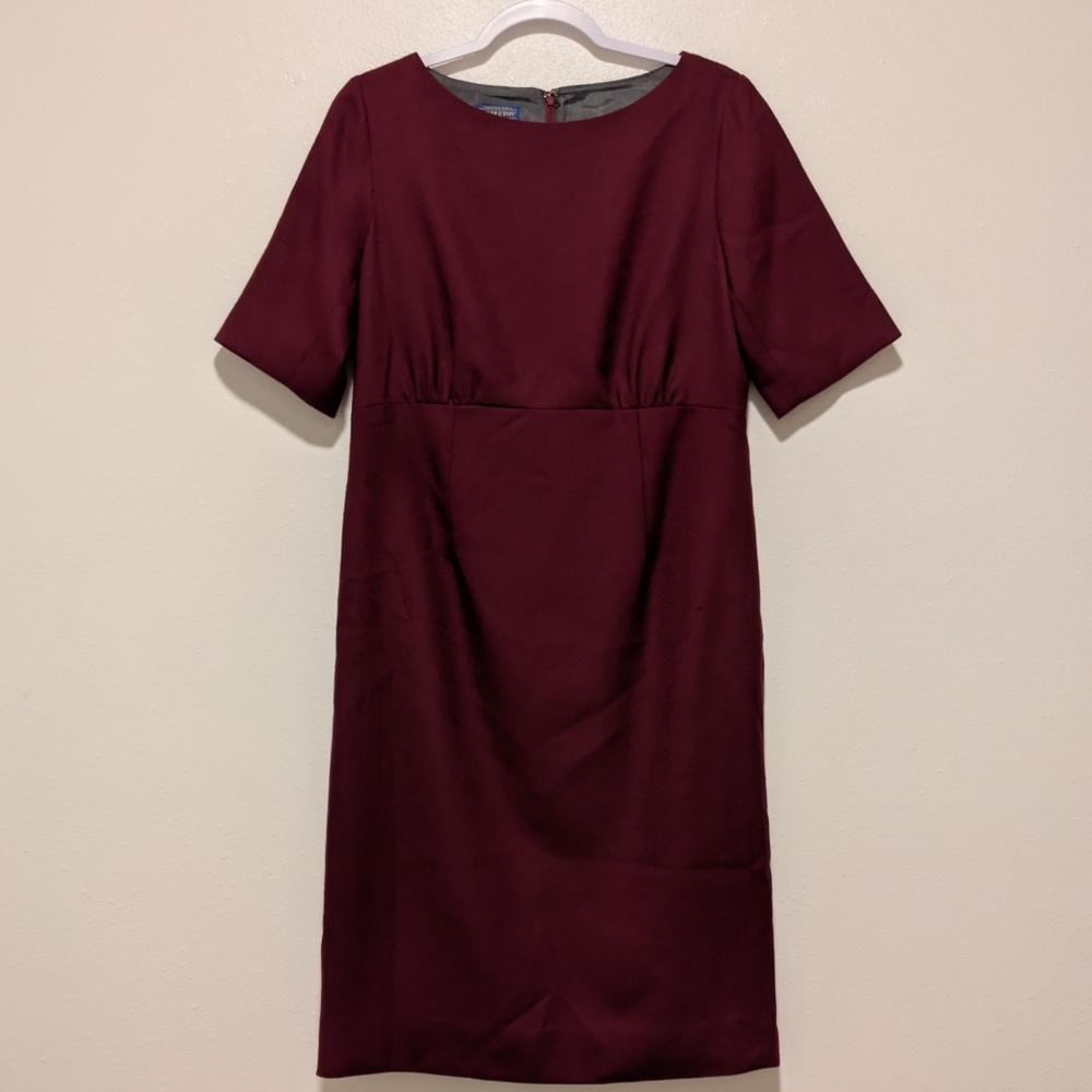 Pendleton Vintage 100% Virgin Wool Burgundy Dress